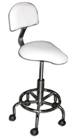 Bicycle Seat Chair With Back - White