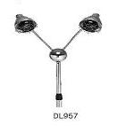 2 Headed Heat Lamp w / Deluxe Base- Chrome Arms