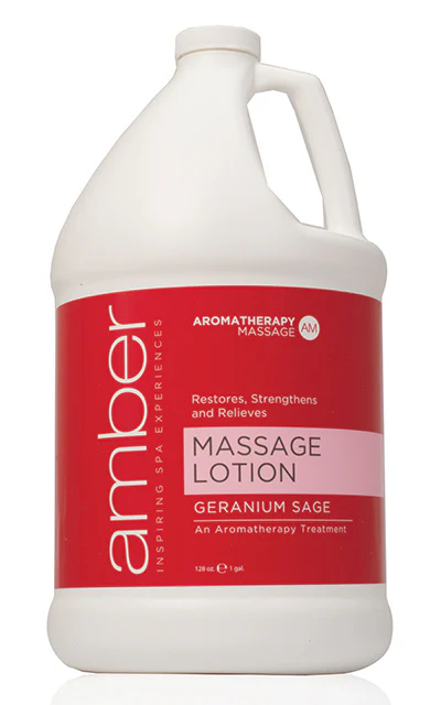 Amber Massage Lotion Geranium Sage – Gallon