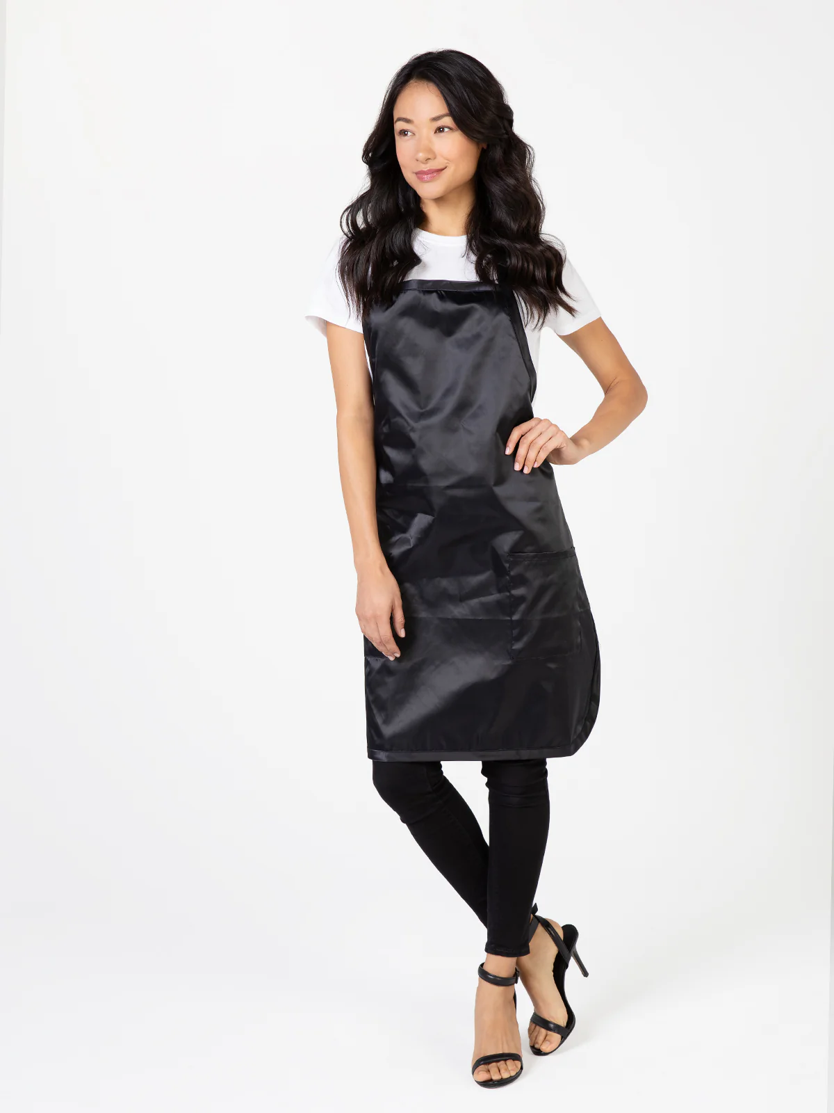Betty Dain Satin Stylist Apron – Black – Style 943