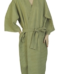 Waffle Weave Kimono w/ Pocket On Both Sides - Hunter Green