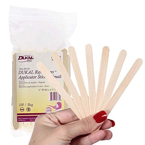 Small Spatulas Disposable Wood Applicator 4.5" (100 Pak) CBS Beauty