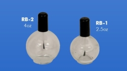 Round Bubble Bottle with Cap and Brush
