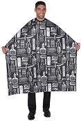 Betty Dain Vintage Styling Cloth Barber Cape 188-BLK