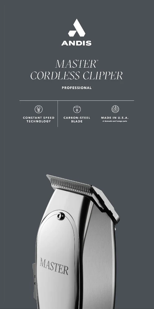 Andis Master Cordless Lithium-Ion Clipper #12470 2