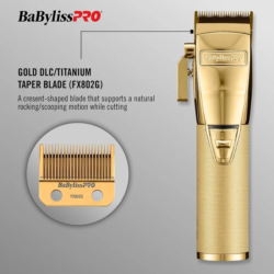 BaBylissPRO GoldFX All Metal Cordless Clipper FX870NG 5