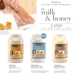 Cuccio Sea Salt Scrub Gallon Milk & Honey Smoothing Exfoliant Scrub (Step 2) - Gallon