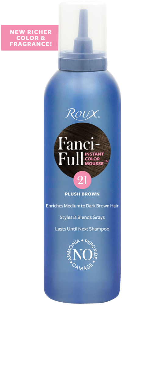 Roux Fanci Full Color Mousse 6oz Plush Brown 21 CBS Beauty Supply