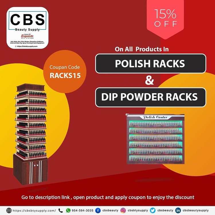 POLISH RACKS & DIP POWDER RACKS-single