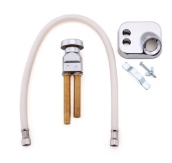 Shampoo Bowl Faucet Vacuum Breaker Kit – Includes Sprayer, Hoses & Brass Faucet – For Salon Sinks & Backwash Units