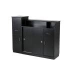 GLASGLOW RECEPTION TABLE WITH DISPLAY - Black