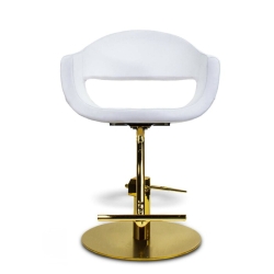 MILLA STYLING CHAIR (White) WITH A59 GOLD PUMP