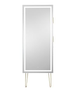 PIBBS 9110 LUMINA LED SALON MIRROR & STORAGE SERVER W LEGS