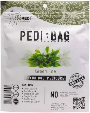Spa Redi Detox Pedi In a Bag 4-Step System - Green Tea