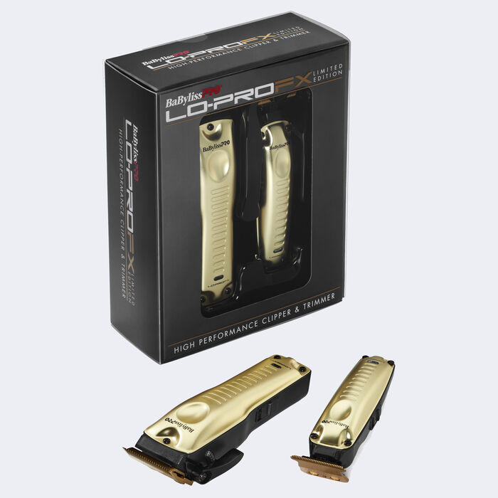 BaBylissPRO® Limited Edition Lo-PROFX High-Performance Clipper & Trimmer (Gold) FXHOLPKLP-G