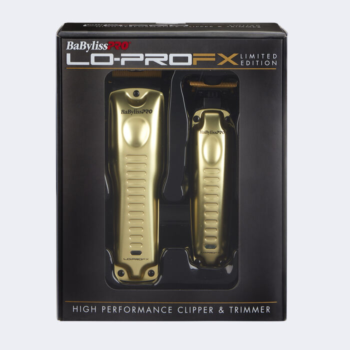BaBylissPRO® Limited Edition Lo-PROFX High-Performance Clipper & Trimmer (Gold) FXHOLPKLP-G