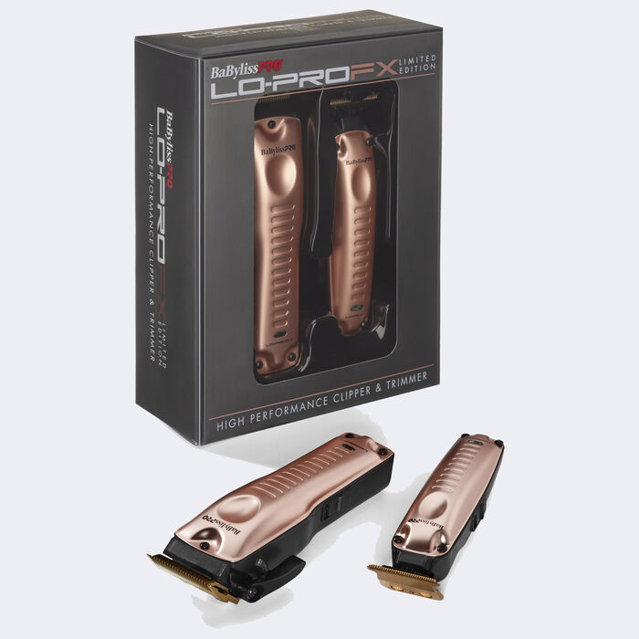 BaBylissPRO® Limited Edition Lo-PROFX High-Performance Clipper & Trimmer (Rose Gold) FXHOLPKLP-RG