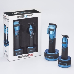 BaBylissPRO® LimitedFX Boost+ Collection with Clipper, Trimmer & Charging Base Set - (Blue Chrome) FXHOLPKCTB-BC