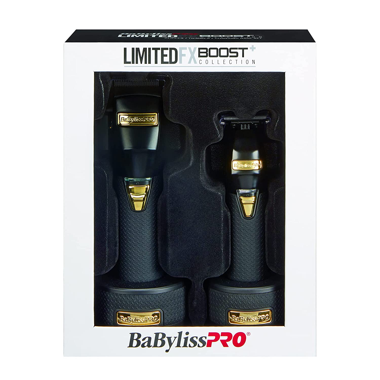 BaBylissPRO® LimitedFX GOLDFX Boost+ Metal Lithium Collection with Clipper, Trimmer & Charging Base Set – FXHOLPKCTB-B