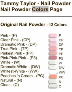 Tammy Taylor Nail Powder colors
