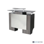 GLASGLOW I RECEPTION TABLE (Black Dark Grey)