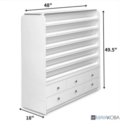 SONOMA POLISH POWDER RACK W CABINETS 2