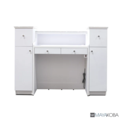 NAPA RECEPTION TABLE W/ LED (WHITE/GOLD) 6 NAPA RECEPTION TABLE W LED