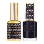 DND DC Gel Polish & Matching Lacquer – Black Ocean #055
