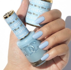 DND DC Gel Polish & Matching Lacquer – Milky Blue #031