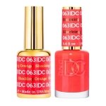 DND DC Gel Polish & Matching Lacquer – Shocking Orange #063