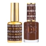 DND DC Gel Polish & Matching Lacquer – Spiced Brown #053