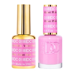 DND DC Gel Polish & Matching Lacquer – Violet Pink #018