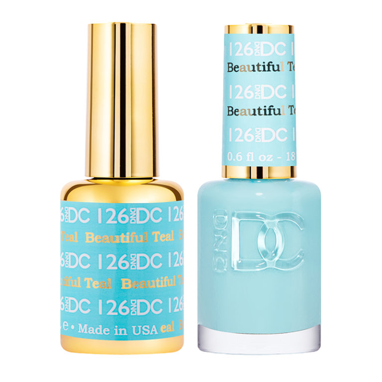 DND DC Gel Polish & Matching Lacquer – Beautiful Teal#126