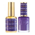 DND DC Gel Polish & Matching Lacquer – Electric Purple #260