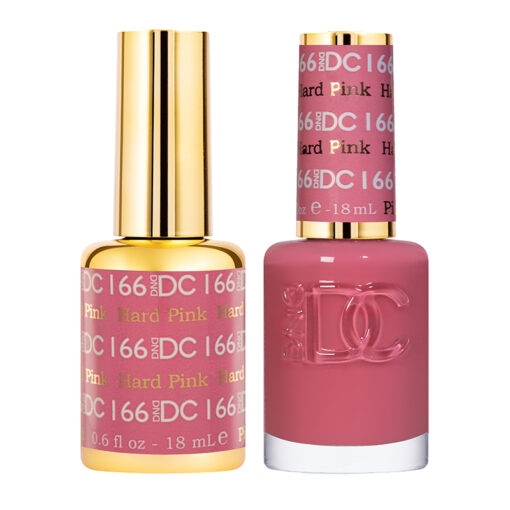 DND DC Gel Polish & Matching Lacquer – Hard Pink #166