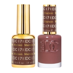 DND DC Gel Polish & Matching Lacquer – Maroon #171