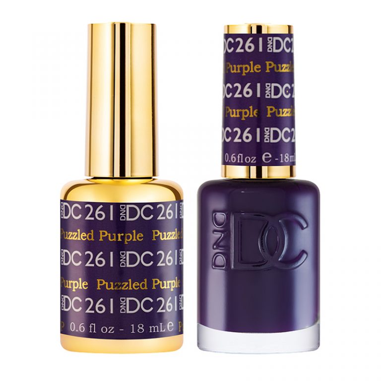 DND DC Gel Polish & Matching Lacquer – Puzzled Purple #261