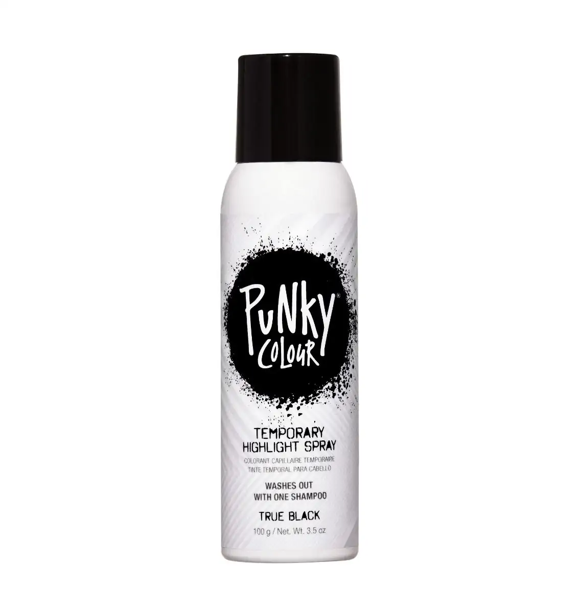 Punky Colour Temporary Hair Color Spray – True Black 3.5oz