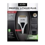 Andis Profoil Lithium Plus Titanium Foil Shaver #17200 - Black Gray