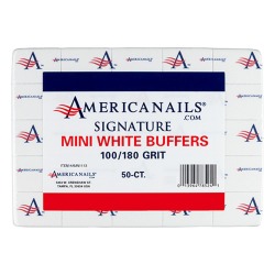 Americanails Signature Mini White Buffers - 50 ct