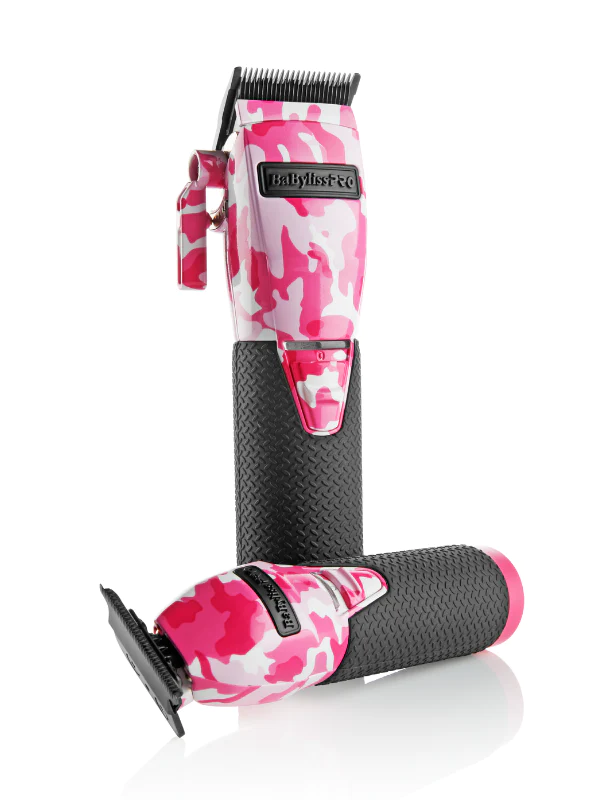 BaBylissPRO LimitedFX Pink Camo Holiday Prepack – All Metal+ Clipper & Trimmer #FXHOLPKCAMPK