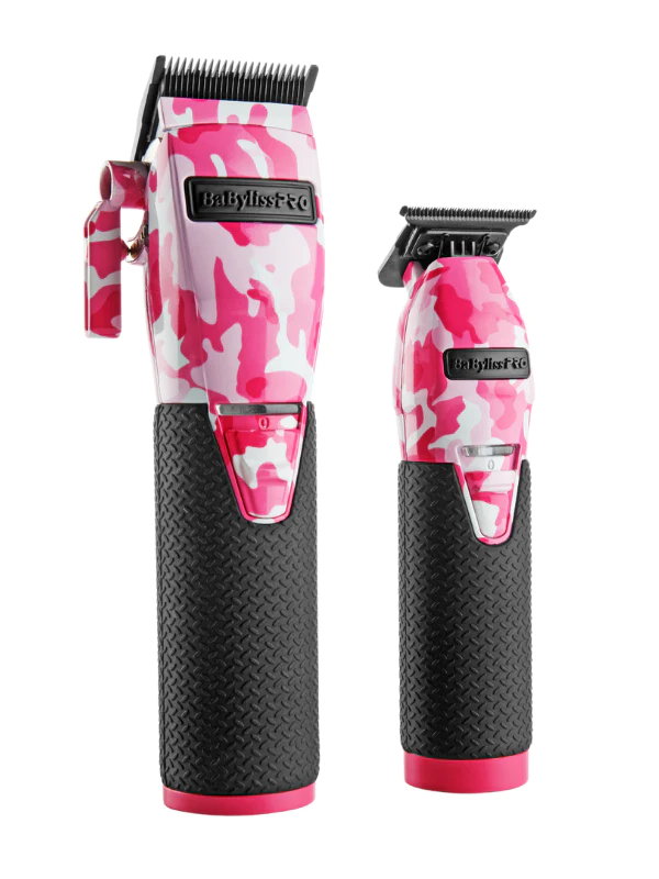 BaBylissPRO LimitedFX Pink Camo Holiday Prepack – All Metal+ Clipper & Trimmer #FXHOLPKCAMPK