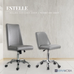 ESTELLE Customer Chair Technician Stool Set 1