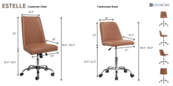 ESTELLE Customer Chair Technician Stool Set 10