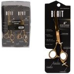 BEAUT OFFSET HANDLE HAIRDRESSING SHEARS 6 W TENSION SCREW GOLD 6SC-OF TK4 GD 6.5