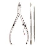 Mundial Cuticle Nipper Set W Double Spatula & Stick 778EP