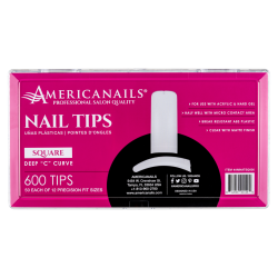 Americanails Nail Tips - Square (Deep C Curve) 600ct