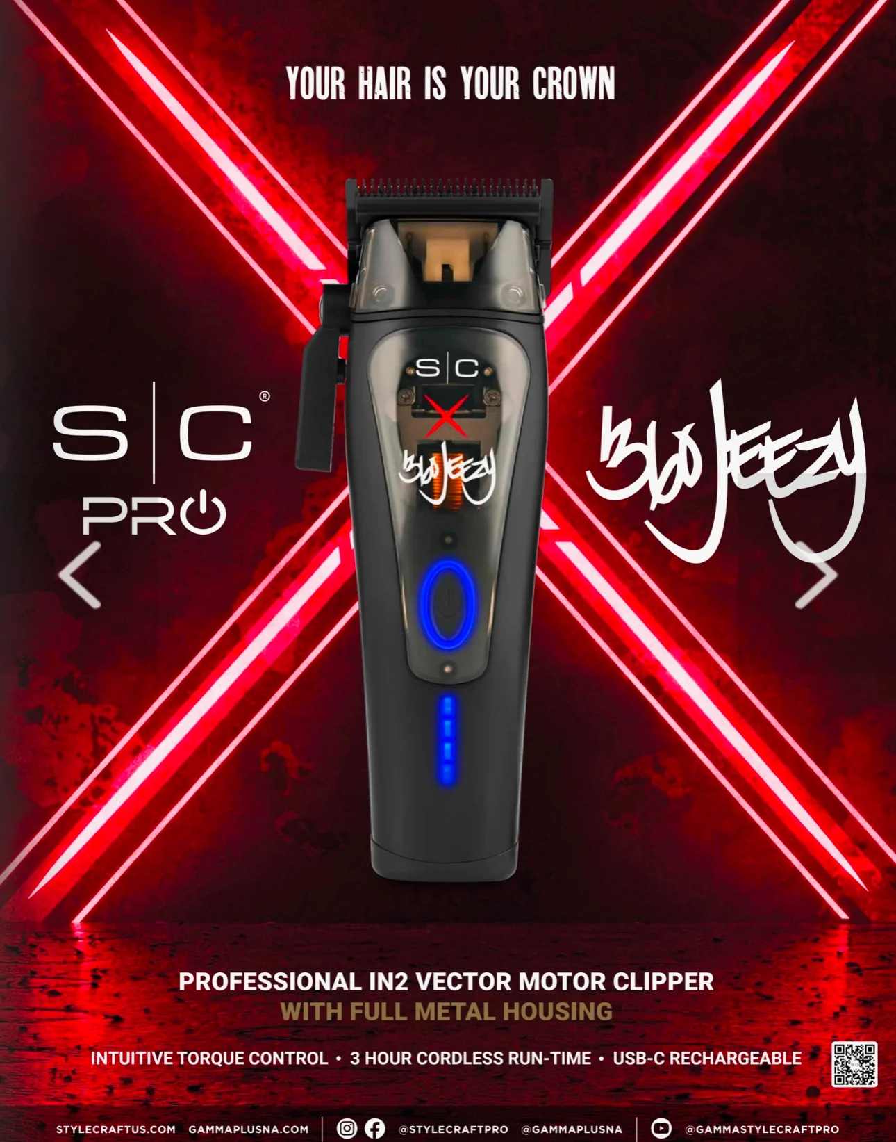 StyleCraft IN2 Vector Motor 360 Jeezy Cordless Clipper #SC614B - CBS ...