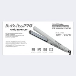 BaBylissPRO Limited Edition Nano Titanium Grey Collection 1 Ultra Thin Flat Iron BNT4072TGY