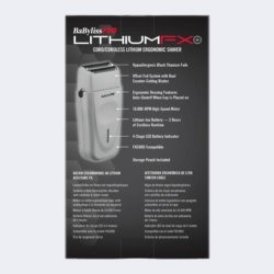 BaBylissPRO LithiumFX Limited Edition Grey Cord Cordless Lithium Ergonomic Double Foil Shaver FXFS573GY 1